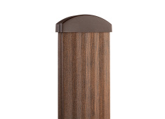 Zaunprofil Metall Holzoptik
