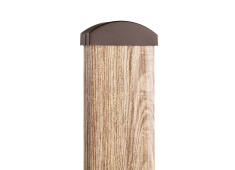 Metall-Zaunlatten LINEA / Palisadenzaun / Helle Eiche