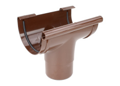 Rinnenstutzen (125/75 mm PVC-U RAL 8017 braun) 