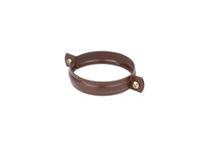 Fallrohrschelle 75 mm mit Ringschraube PVC-U RAL8017 (braun) KACZMAREK