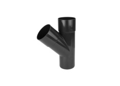 Fallrohrabzweig 75 mm PVC-U RAL9005 (schwarz) KACZMAREK