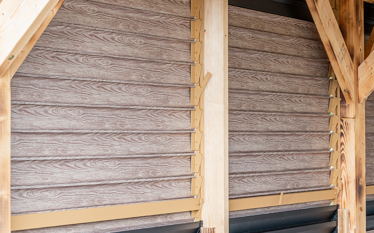 Bewegliche Führungsschiene für Lamellen